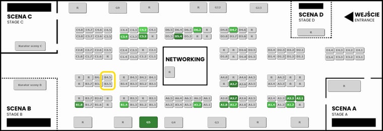 Mapa wskazująca stoiska Trusted Shops