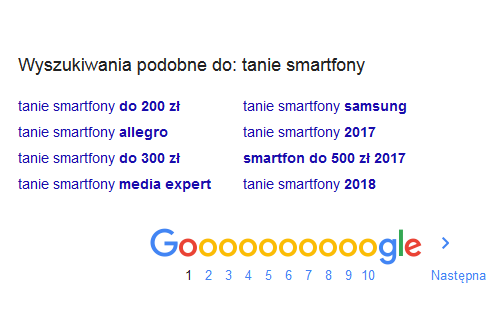 wyszukiwania google tanie smartfony
