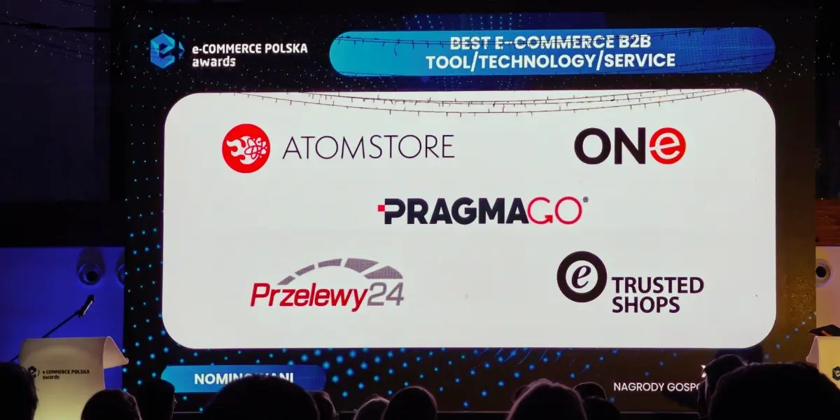 Ekran pokazujący logo nominowanych firm