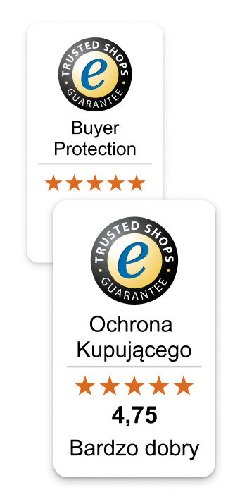 Trustbadge w wersji polskiej i angielskiej